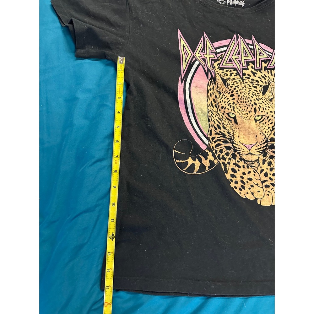 Def Leppard Leopard Print Graphic Tee Black Wonder Nation XX Large 18 CHILD - Picture 2 of 4